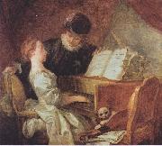 Jean Honore Fragonard The musical lesson oil painting artist